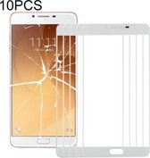 10 PCS Front Screen Outer Glass Lens voor Samsung Galaxy C9 Pro / C900 (wit)