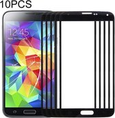 10 PCS Front Screen Outer Glass Lens voor Samsung Galaxy S5 / G900 (zwart)