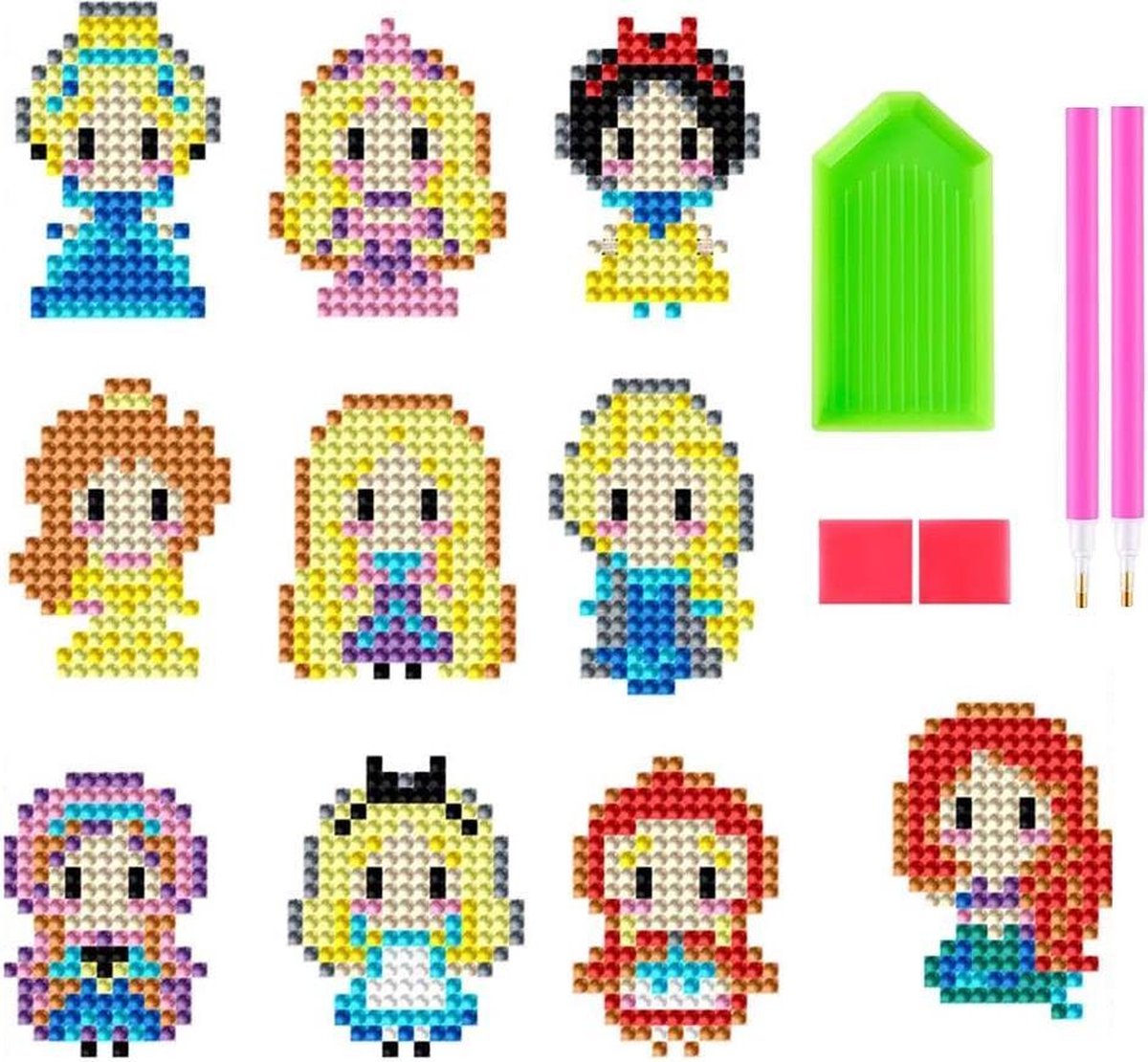 Stickervellen - Stickers voor kinderen en volwassenen - Diamond painting Stickers - Princessen