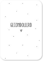 Wenskaart Gecondoleerd - Zwart/wit - A6 - Kaartenset - condoleance - 10 stuks