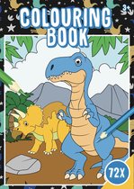 Colouring Book - Kleurboek - Dinosauriers - Dino's - 72 Pagina's