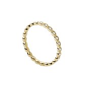 Fossil Vintage Dames Ring Staal - Goudkleurig - 17.00 mm / maat 53