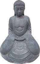Buddha - Boeddha firestone tuin beeld zittend, decoratie voor binnen en buiten 100x80x80 cm