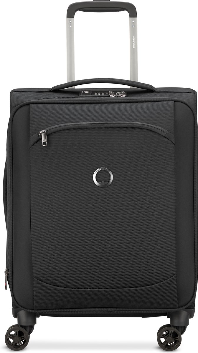 Delsey Montmartre Air 2.0 Handbagagekoffer - 55 cm Slim - Vergrootbaar - Zwart