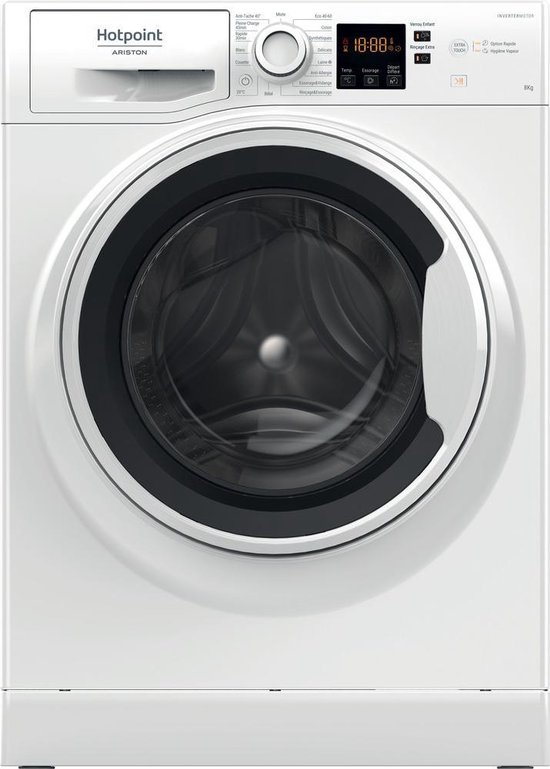Wasmachine: Hotpoint NSH843CWWFR N wasmachine Voorbelading 8 kg 1351 RPM D Wit, van het merk Hotpoint-Ariston