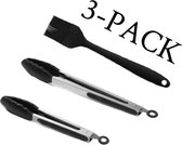 BBQ Set - 3-delige barbecue set - Barbecue Tang - Siliconen kwast – BBQ Tang