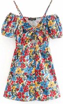 Emilie Scarves - off shoulder jurk - bloemenprint - cut out dress