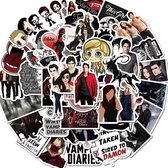 Vampire Diaries stickers - 50 stuks - Vampire Diaries spulletjes - Vampire Diaries sieraden - Vampire Diaries kleding - Vampire Diaries ketting