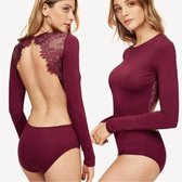 Long Sleeve Donkerrode Body Edvige