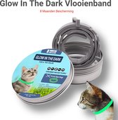 DommAr Glow In The Dark Teken en Vlooienband Kat - Veiligheid - Beschermend - Anti Teken - Anti Muggen - Anti Vlooien