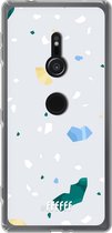 6F hoesje - geschikt voor Sony Xperia XZ2 -  Transparant TPU Case - Terrazzo N°2 #ffffff