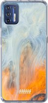 6F hoesje - geschikt voor Motorola Moto G9 Plus -  Transparant TPU Case - Fire Against Water #ffffff