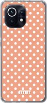 6F hoesje - geschikt voor Xiaomi Mi 11 -  Transparant TPU Case - Peachy Dots #ffffff