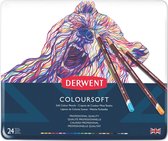 Derwent Coloursoft Potloden in blik 24 stuks