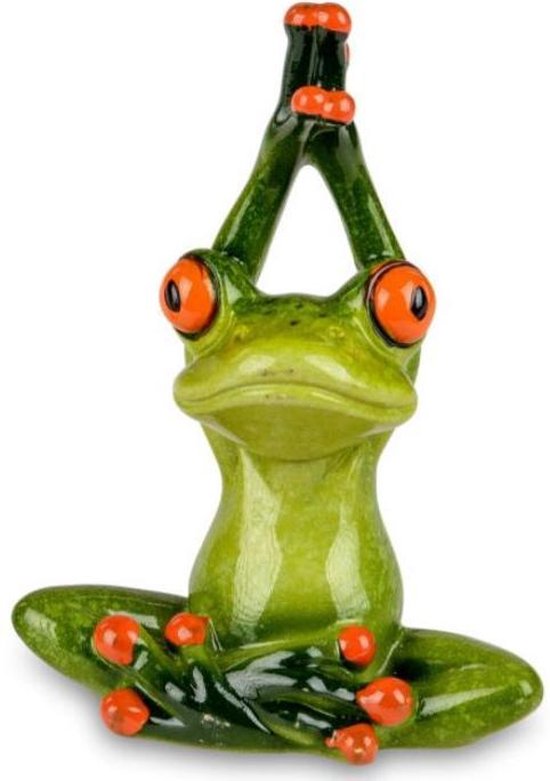 Sculpture grenouille heureuse méditation