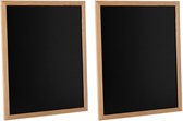 2x stuks schoolborden voor kantoor of thuis 30 x 40 cm