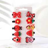 Haarclips Baby/Kinderen| Haarspelden| Haarclips| Spangetjes| Haaraccessoires kinderen | Meisjes| Baby/Peuters/kleuters| Kinderen| Rood| Figuurtjes| Vlindertje| Bloempjes| Strikjes| Aardbei| G