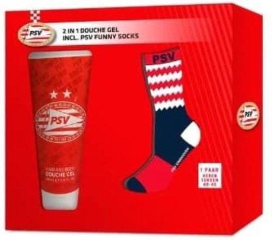 PSV 2 in 1 douchegel + PSV funny sokken | bol.com