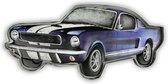 HAES deco - Retro Metalen Muurdecoratie - Turbo Car - Western Deco Vintage-Decoratie - 49,5 x 23,5 x 5 cm - WD737