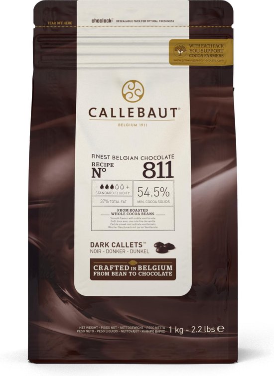 kousen Symmetrie onderschrift Callebaut Chocolade Callets - Puur - 1 kg | bol.com