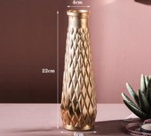 Gouden vaasje - 22 cm - Glas - Goud - Vaas