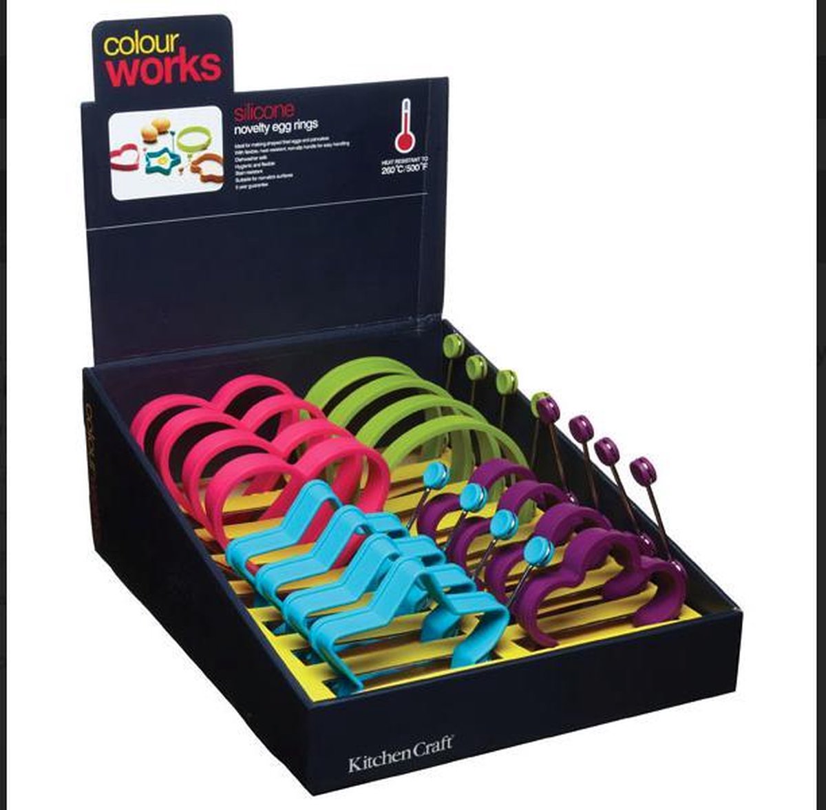 KitchenCraft - Colourworks Novelty Silicone Egg Rings