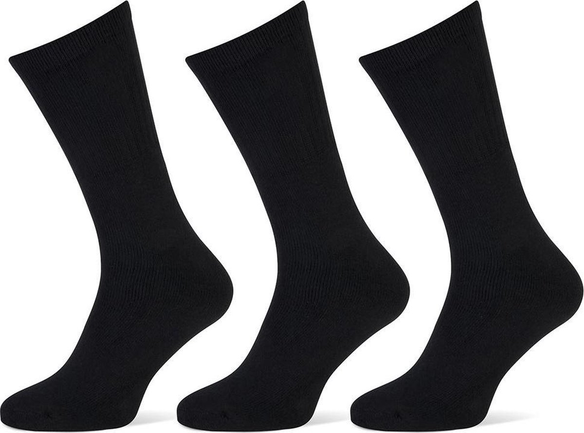 STAPP - 6-Pack - Stevige Werksokken - Casual - Slijtvast- Naadloos - Heren / Dames - zwart - 43-46 - 4400