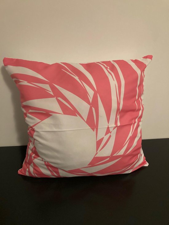 Kussenhoes Pink-White - Roze-Wit - Sierkussen - 45x45 cm