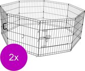 Adori Puppy Run Zwart - Caisse pour chien - 2 x 61x61 cm