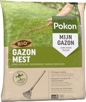 Pokon Bio Gazonmest - 8,4kg - Mest  - Geschikt voor 125m² - 120 dagen biologische voeding