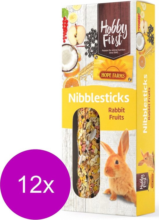 Hobbyfirst Hope Farms Nibblesticks Rabbit Fruits Konijnensnack 12 x