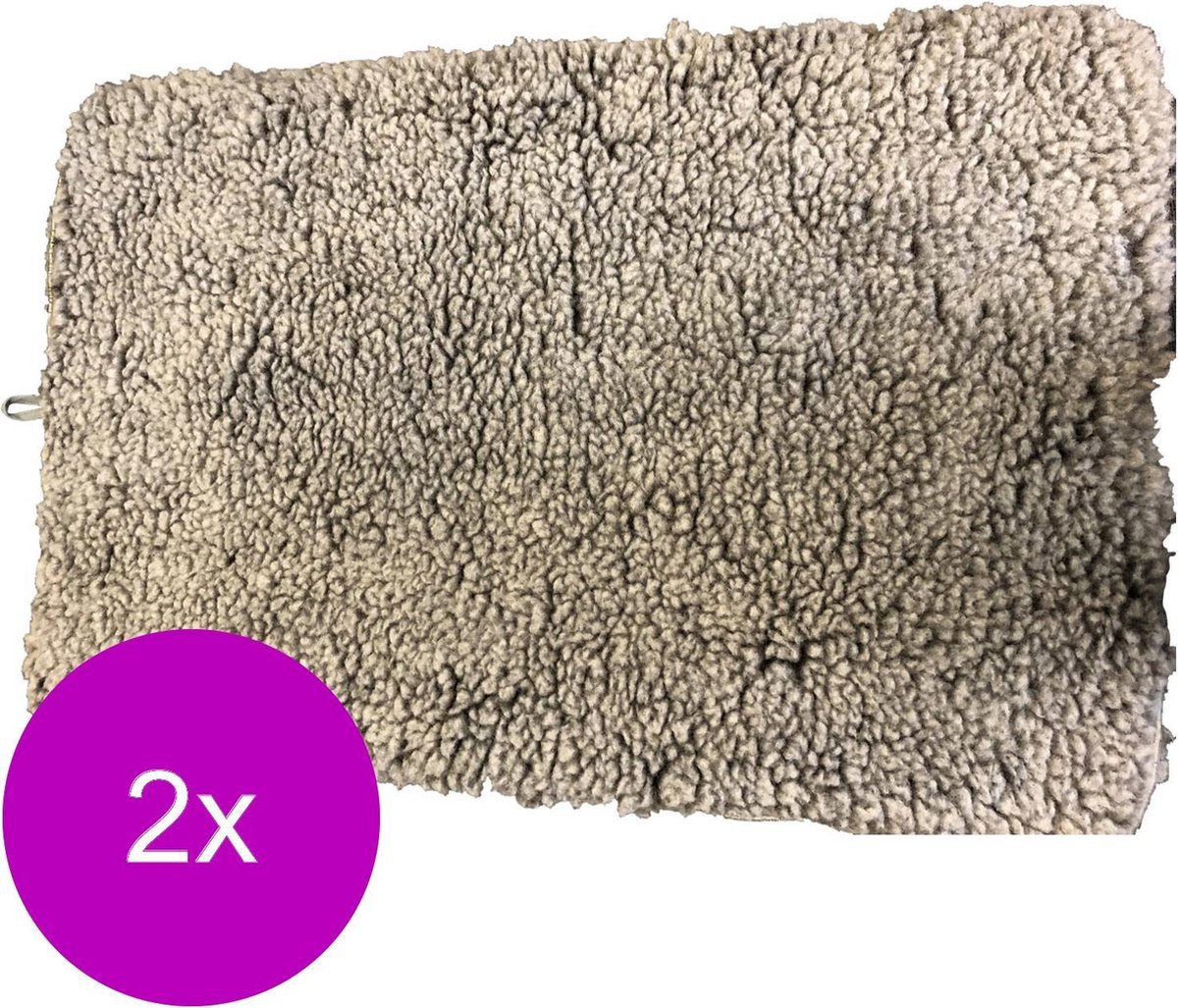 Adori Benchmat Sheepskin Grijs - Hondenbenchkussen - 2 x 47X32 cm