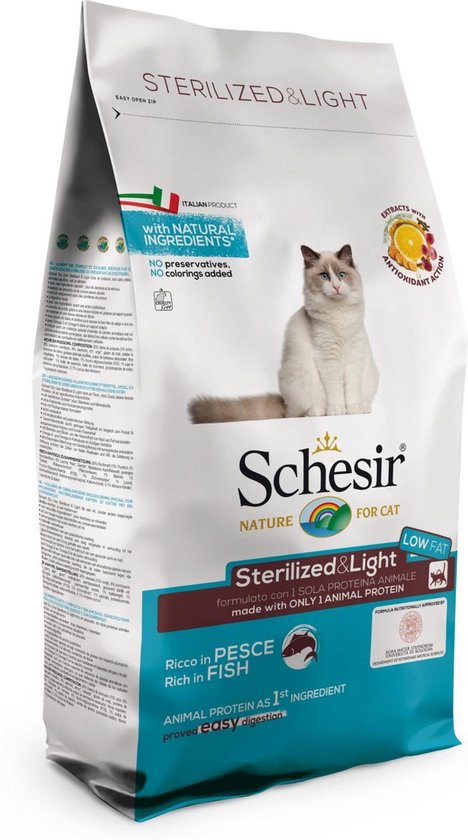Schesir Kat Dry Sterilized Vis 10 kg