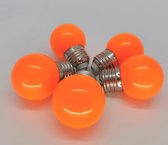 25 stuk Oranje kleur Led lamp 1.2 w met plastic kap voor prikkabel of lampen