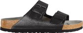 Birkenstock slipper ARIZONA Washed Metallic Antique Black narrow Leather - Maat 38