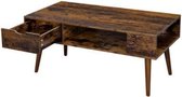 Segenn's Leon Salontafel - Tafel - Met Opbergruimte - Industriele design - Retro look - Hout - 100 x 50 x 45 cm