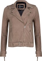 Elgèr - Suède jas Dames - Beige Noëlle jacket- Maat 34 (XS)