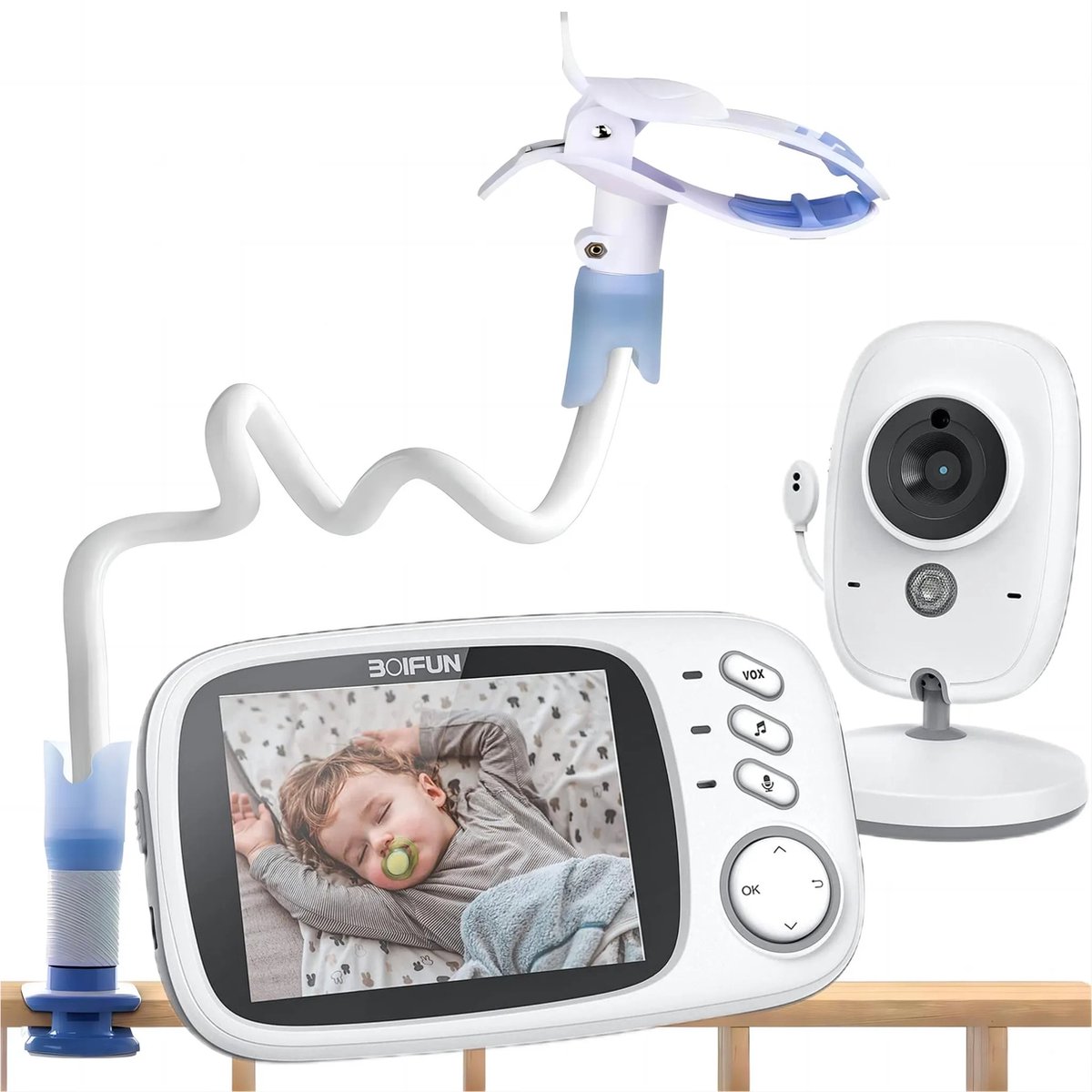 BOIFUN Video Babyfoon met Camera - Nachtzicht 3,2 inch Scherm - Product - €56,99