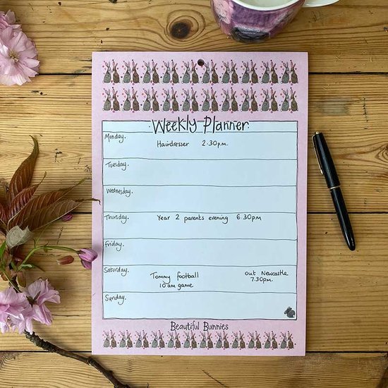 Alex Clark Weekly Planner Beautiful Bunnies ~ Weekplanner Konijnen | bol