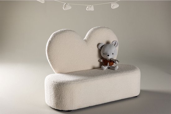 Kids bank voor kinderen teddy wit. van Merkloos — afbeelding 5