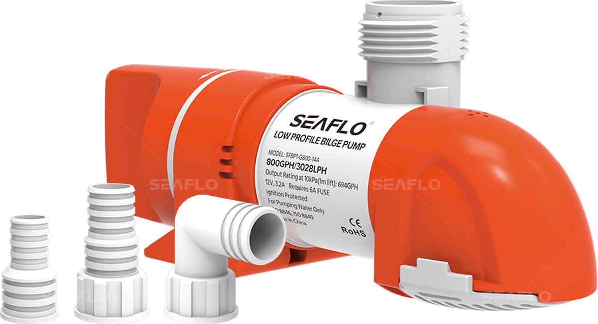 SeaFlo Low Profile Automatische Bilgepomp 12V 800GPH