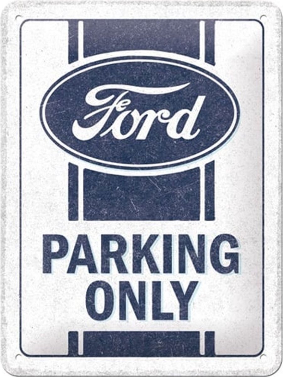 Nostalgic Art Merchandising Tin Sign 15 x 20cm Ford - Parking Only Wit