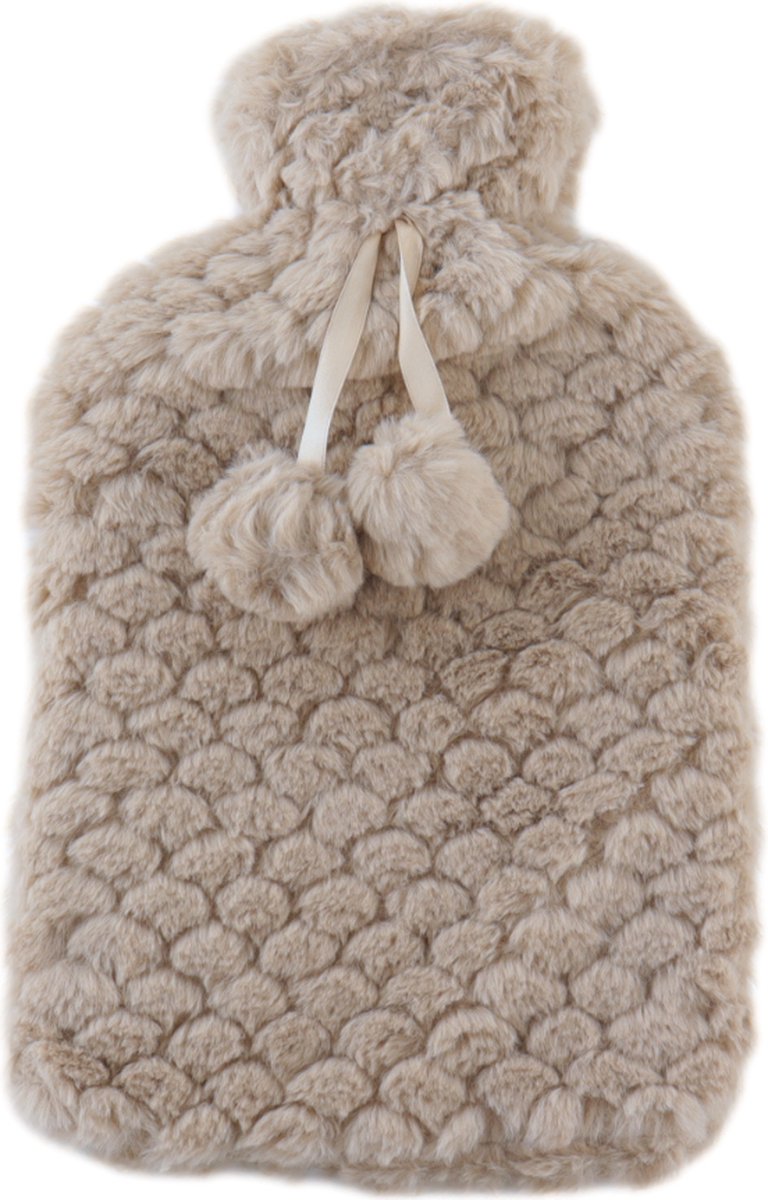 Goedkoopste MARBEAUX Kruik - Warmwaterkruik met Zachte Hoes - Beige - 2 Liter - Kruik