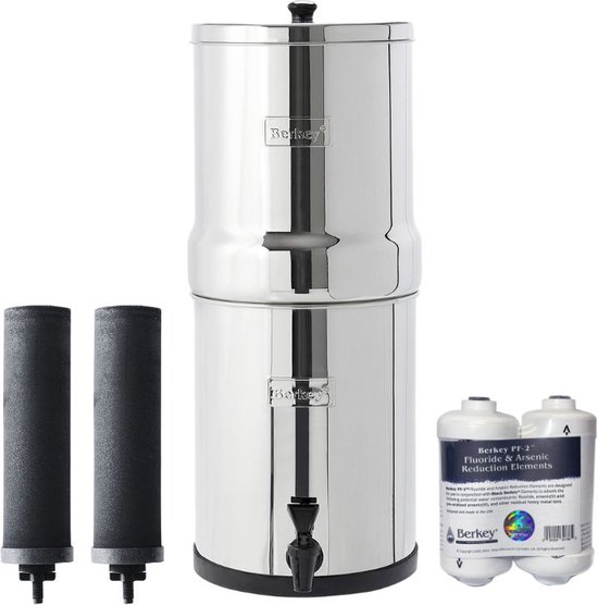 Travel Berkey® 5.6 liter – 2x Black Berkey® + 2x PF-2