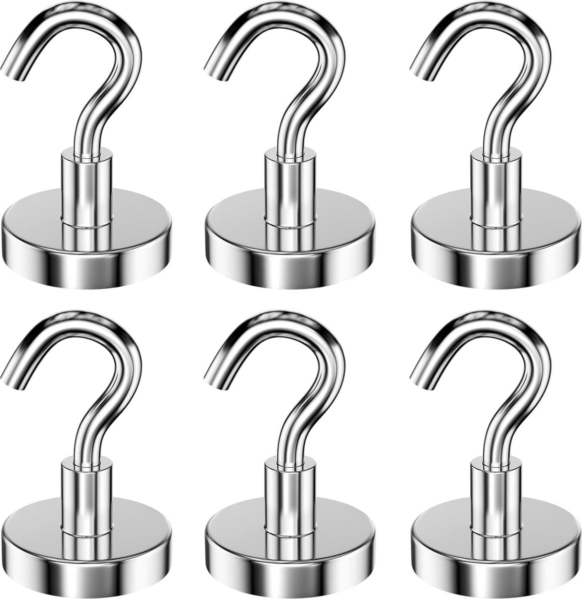 Ultra Sterke Neodymium Magneethaken: 6 Stuks Van 32 MM Voor Keuken En Grill