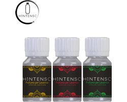 Wasparfum Hintenso Mini Special Edition Gold - Red - Green Testers - 3X 15ml 9 Wasbeurten - Proefpakket - Frisse was - Heerlijke geur – Textielverfrisser - Wasverzachter – Wasparfum - Samples - Proefpakket - Wasmachine