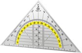 Professor Q - Geodriehoek - Transparant - 14 cm