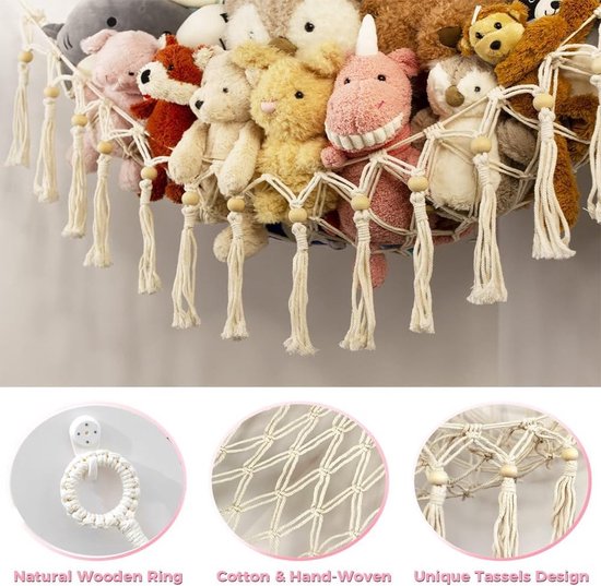 Filet De Rangement Mural Pour Jouets En Peluche – Support De