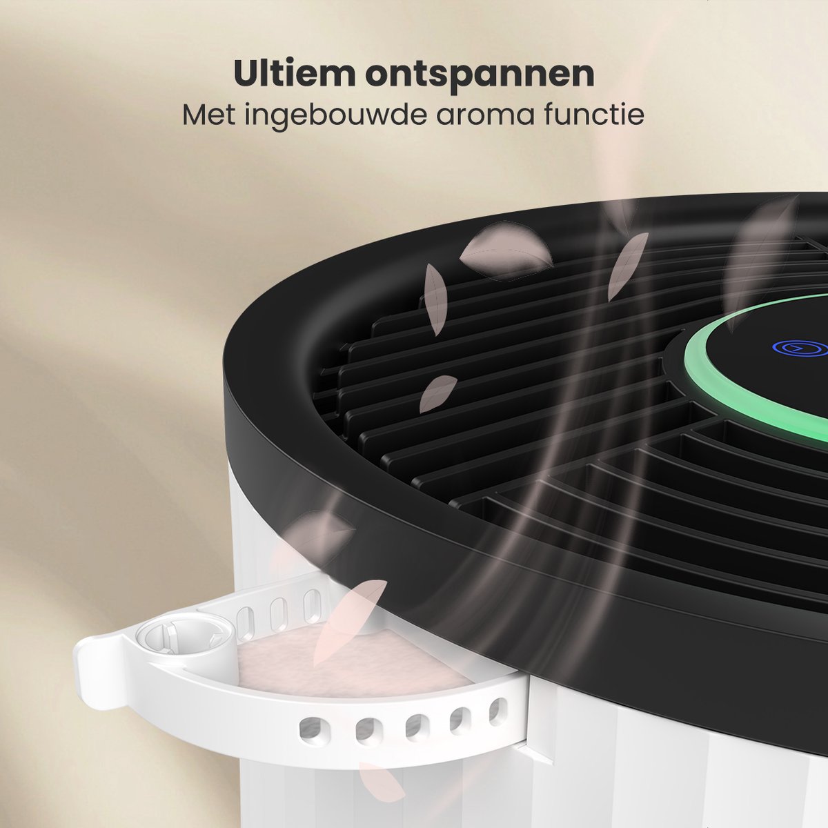 Auronic Luchtreiniger Compact Pro met HEPA 13 Filter, Ionisator en Koolstoffilter - Ruimtes tot 30m² - CADR-waarde van 150m³/u - Air Purifier met Aromatherapie - Wit – foto 8