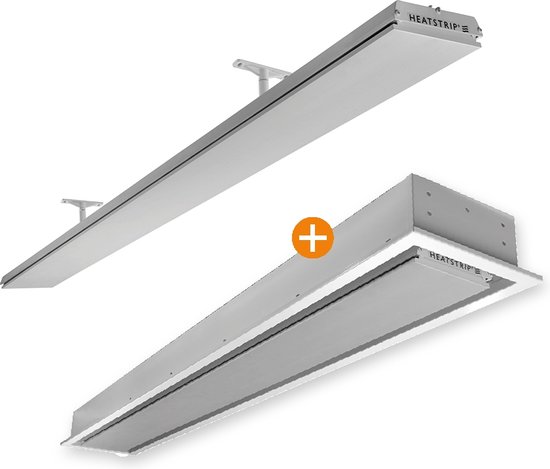 Heatstrip Elegance 3600 Watt met Inbouwframe - Elektrische Infrarood Terrasverwarming - Heater - Geen rode gloed